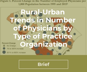 Rural-Urban Trends in Number of Physicians by Type of Practice Organization